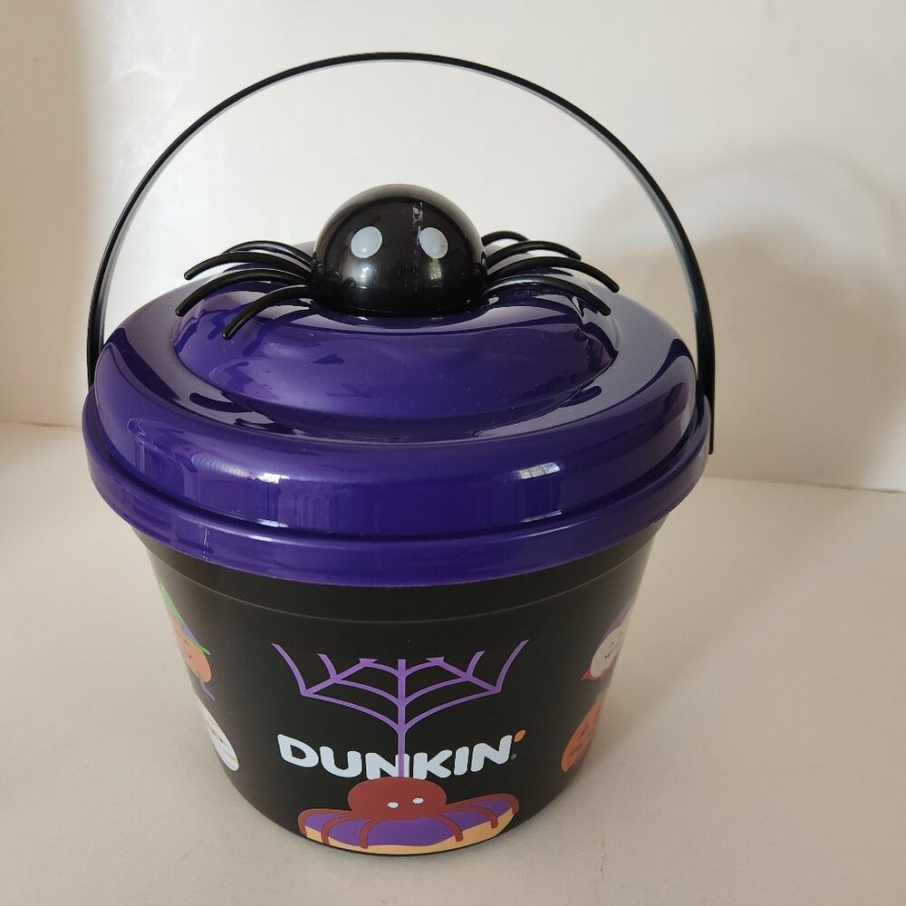 Halloween Dunkin' Donuts Spider Top Bucket 2025  *AS IS* READ